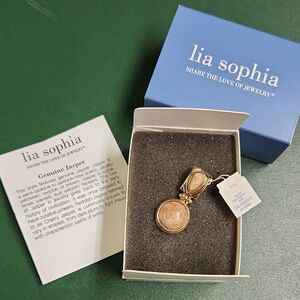 Lia Sophia Jasper Pendant Slide, NWT, Box, Paperwork